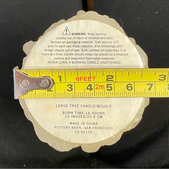 Pottery Barn White Large Christmas Tree Candle 10” Centerpiece Table Vintage. - Picture 7 of 7